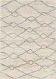 4' X 6' Ivory Grey Machine Woven Chain Link Indoor Area Rug - Homeroots - Flyclothing LLC