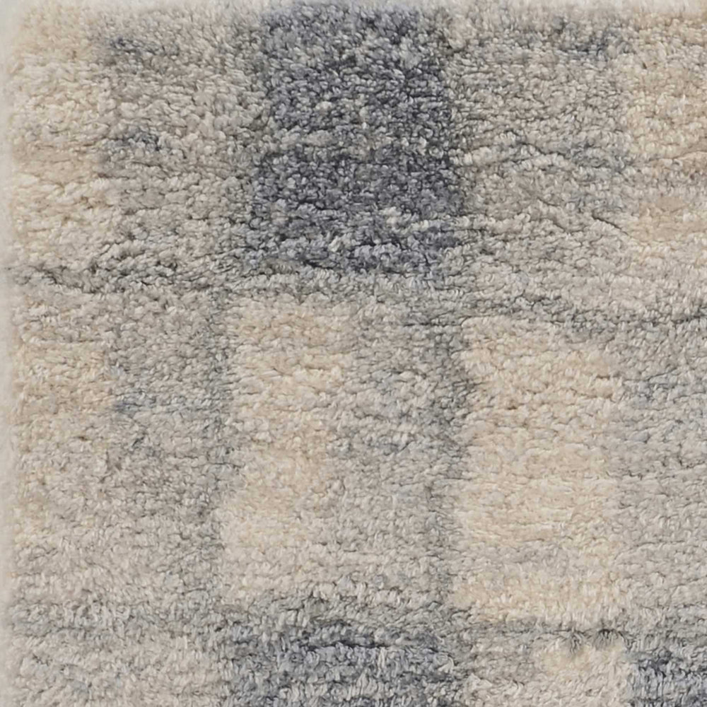 4' X 6' Ivory Blue Machine Woven Abstract Blocks Indoor Area Rug - Homeroots - Flyclothing LLC