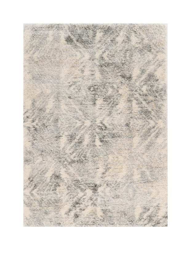 4' X 6' Gray and Ivory Damask Area Rug - Homeroots - Flyclothing LLC