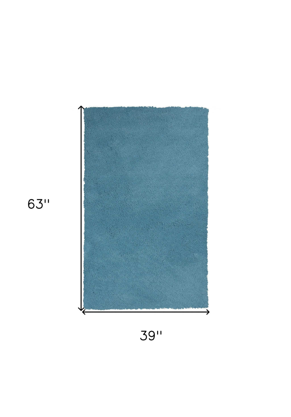 3' X 5' Highlighter Blue Plain Area Rug - Homeroots - Flyclothing LLC