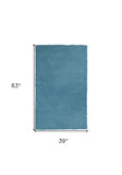3' X 5' Highlighter Blue Plain Area Rug - Homeroots - Flyclothing LLC