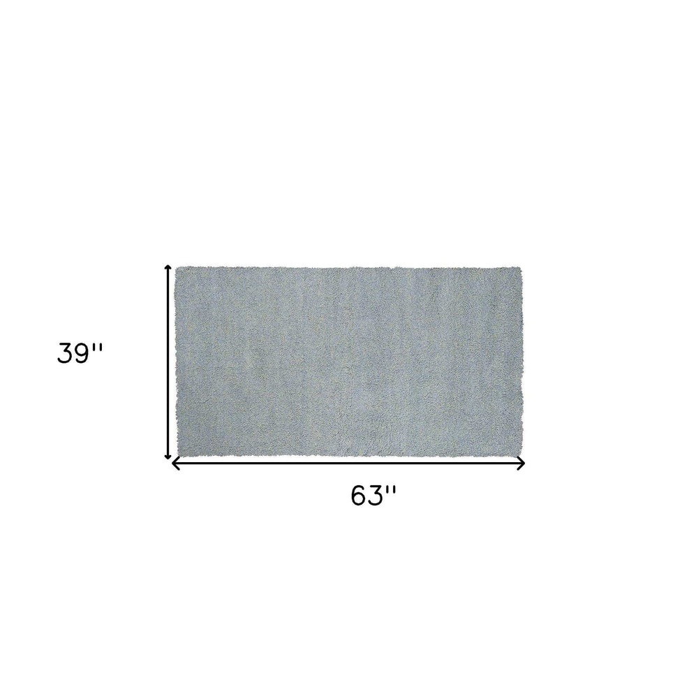 3' X 5' Blue Heather Plain Area Rug - Homeroots - Flyclothing LLC