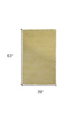 3' X 5' Canary Yellow Indoor Shag Rug - Homeroots - Flyclothing LLC