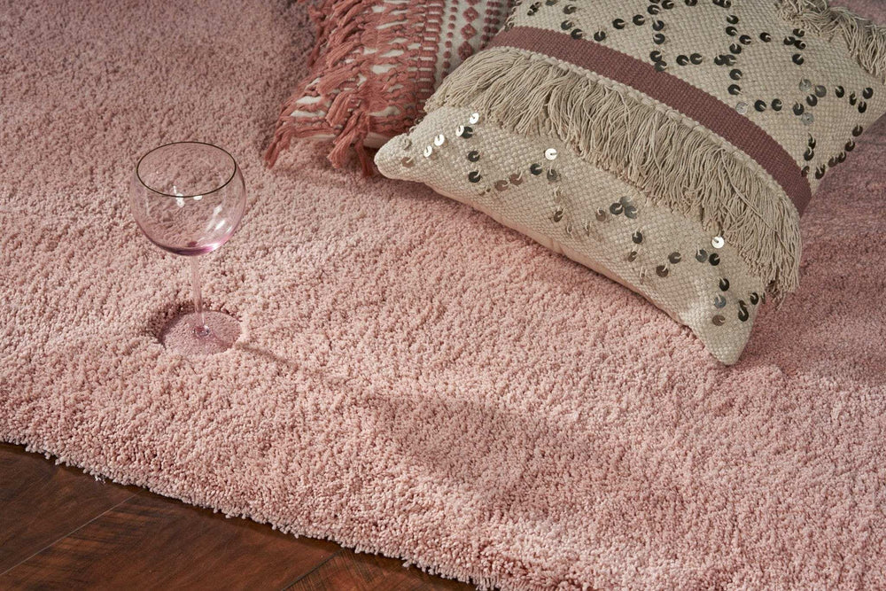 3' X 5' Rose Pink Plain Area Rug - Homeroots - Flyclothing LLC