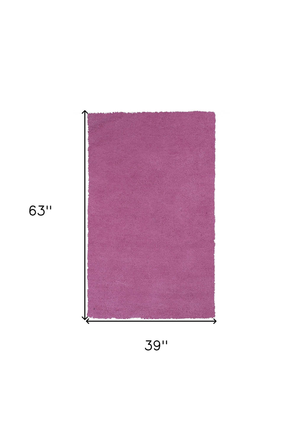 3' X 5' Hot Pink Indoor Shag Rug - Homeroots - Flyclothing LLC