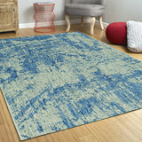 5' X 8' Blue and Green Abstract Indoor Outdoor Area Rug - Homeroots - Flyclothing LLC