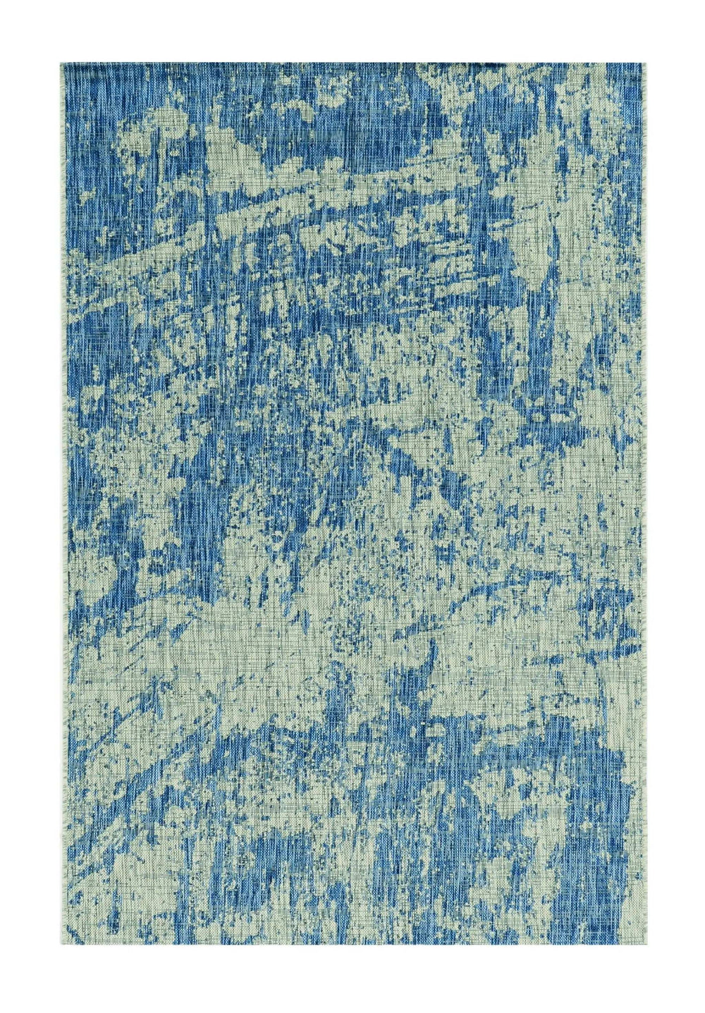 5' X 8' Blue and Green Abstract Indoor Outdoor Area Rug - Homeroots - Flyclothing LLC