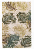 2' X 4' Natural Fern Leaves Wool Area Rug - Homeroots - Flyclothing LLC