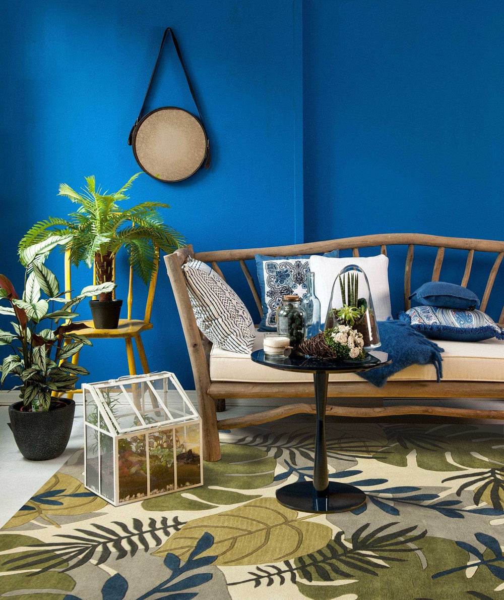 3' X 4' Ivory Hand Tufted Oversized Tropical Leaves Indoor Area Rug - Homeroots - Flyclothing LLC