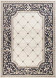 5' X 8' Ivory Or Grey Diamond Bordered Area Rug - Homeroots - Flyclothing LLC