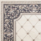 5' X 8' Ivory Or Grey Diamond Bordered Area Rug - Homeroots - Flyclothing LLC