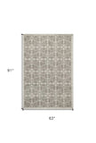 5' X 8' Gray Moroccan Indoor Outdoor Area Rug - Homeroots - Flyclothing LLC