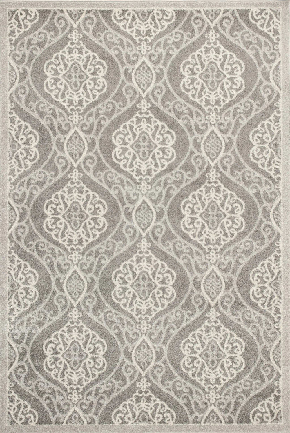 5' X 8' Silver Moroccan Indoor Outdoor Area Rug - Homeroots - Flyclothing LLC