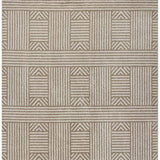 5' X 8' Beige and Ivory Geometric Indoor Outdoor Area Rug - Homeroots - Flyclothing LLC