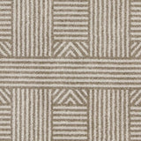 5' X 8' Beige and Ivory Geometric Indoor Outdoor Area Rug - Homeroots - Flyclothing LLC