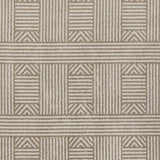 5' X 8' Beige and Ivory Geometric Indoor Outdoor Area Rug - Homeroots - Flyclothing LLC