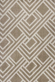 5' X 8' Beige Geometric Indoor Outdoor Area Rug - Homeroots - Flyclothing LLC