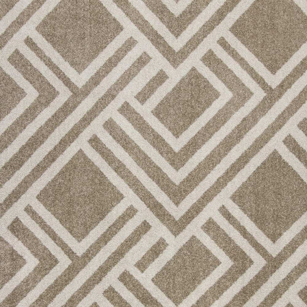 5' X 8' Beige Geometric Indoor Outdoor Area Rug - Homeroots - Flyclothing LLC
