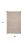 3' X 5' Natural Wool Hand Woven Area Rug - Homeroots - Flyclothing LLC