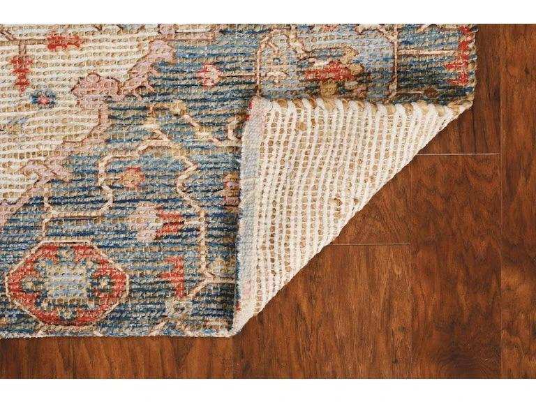 8' X 10' Blue Red Hand Woven Diamond Medallion Indoor Area Rug - Homeroots - Flyclothing LLC