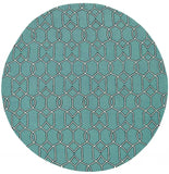 7' Round Green Round Moroccan Indoor Outdoor Area Rug - Homeroots - Flyclothing LLC