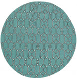 7' Round Green Round Moroccan Indoor Outdoor Area Rug - Homeroots - Flyclothing LLC