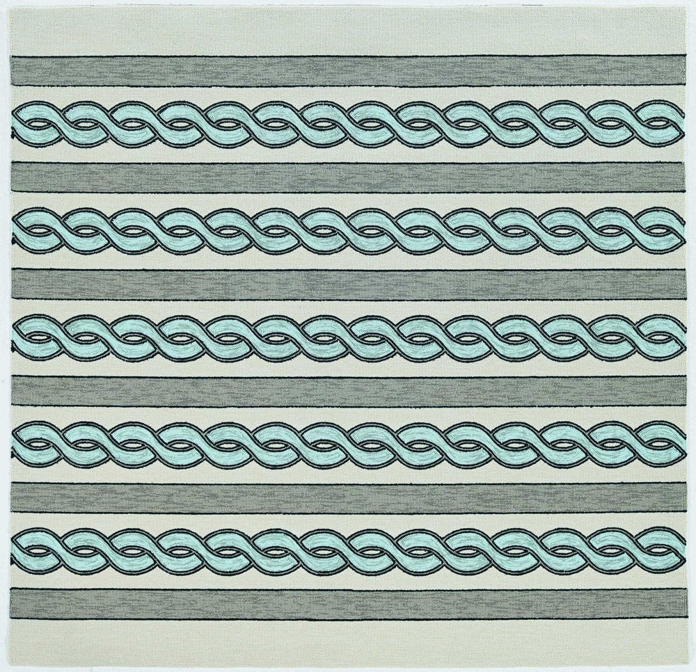 7' X 7' Ivory Tribal Hand Hooked Area Rug - Homeroots - Flyclothing LLC