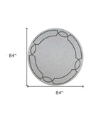 7' Round Ivory Round Indoor Outdoor Area Rug - Homeroots - Flyclothing LLC