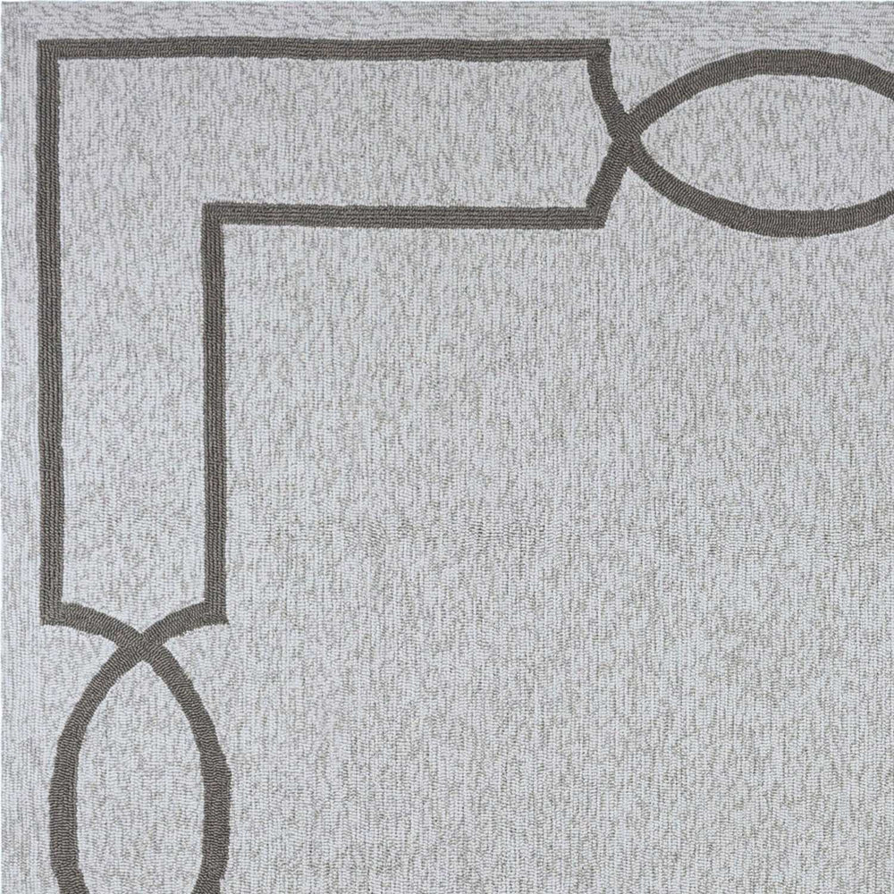 7' X 7' Oatmeal Ivory Geometric Hand Hooked Area Rug - Homeroots - Flyclothing LLC