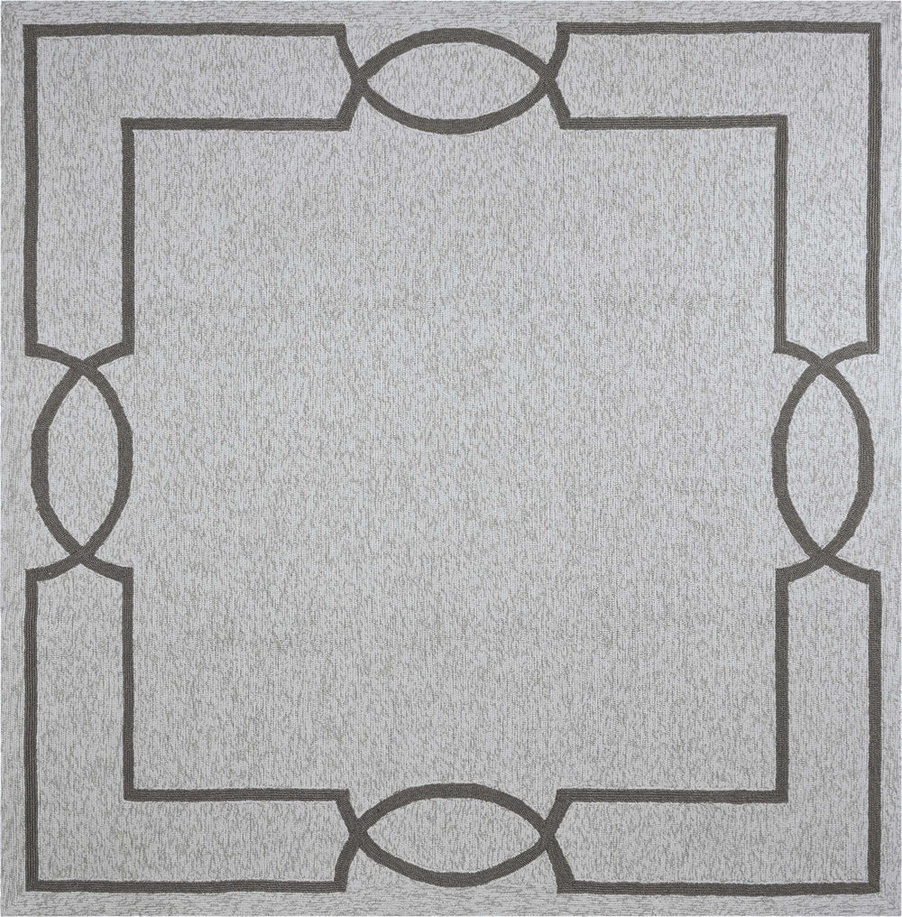 7' X 7' Oatmeal Ivory Geometric Hand Hooked Area Rug - Homeroots - Flyclothing LLC