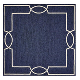 7' X 7' Ocean Blue Hand Hooked Area Rug - Homeroots - Flyclothing LLC