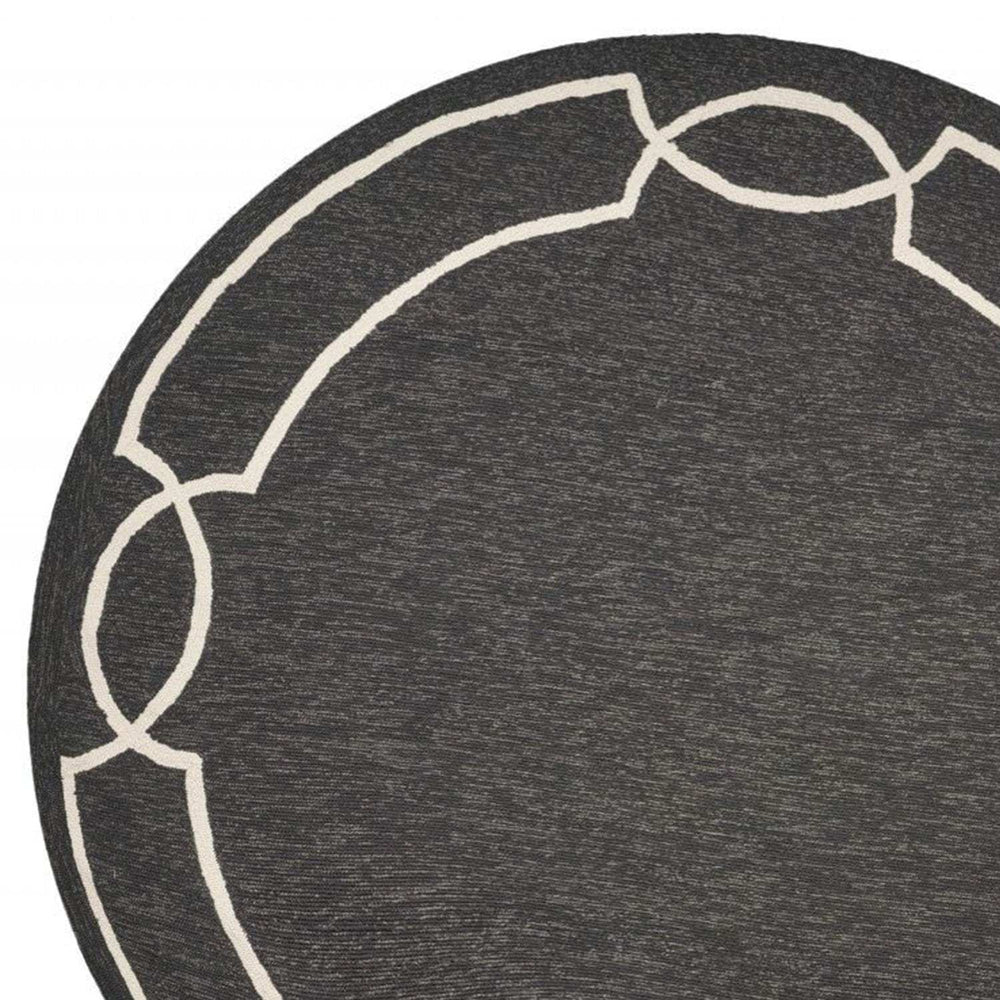 7' Round Onyx Round Indoor Outdoor Area Rug - Homeroots - Flyclothing LLC