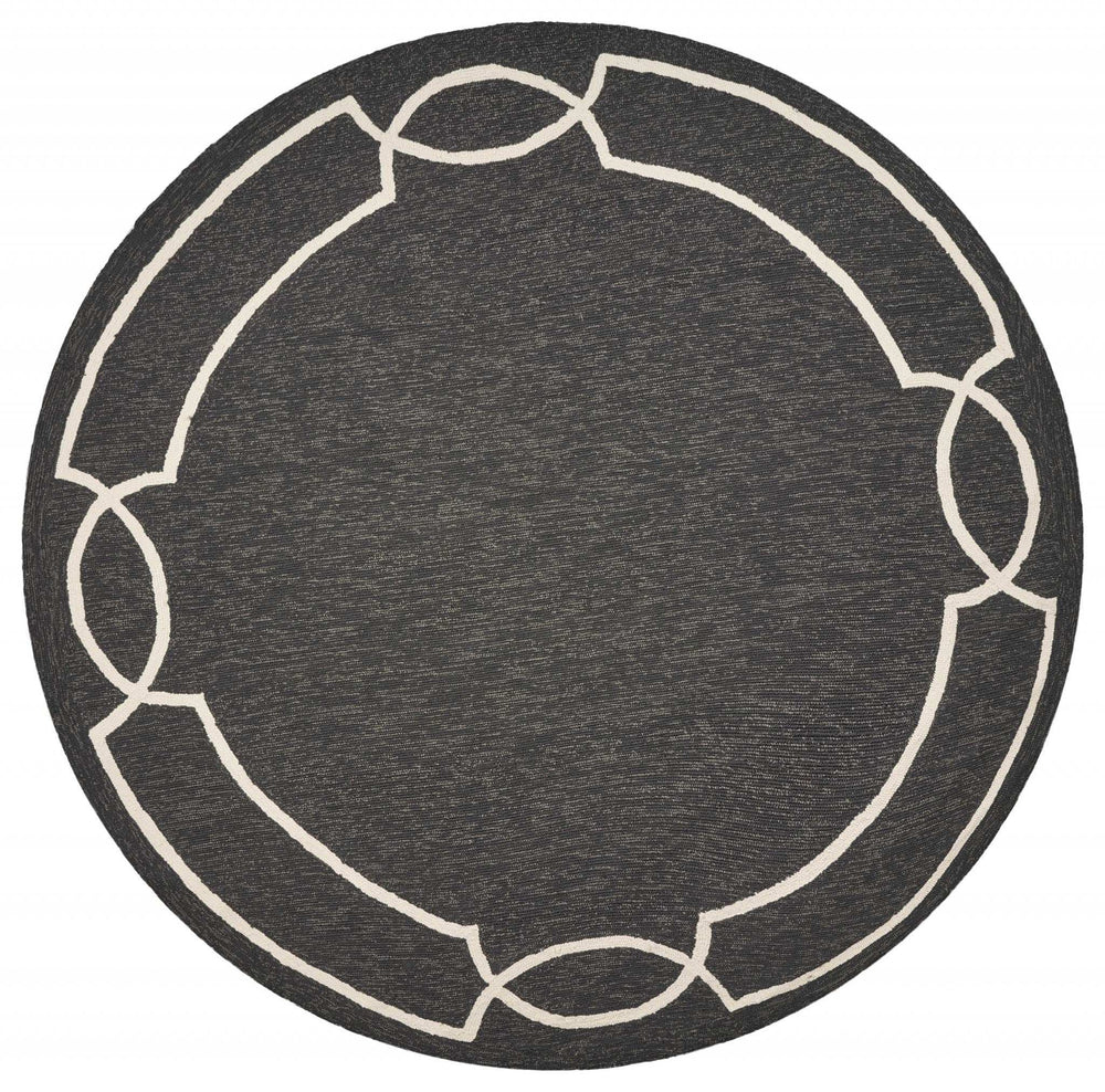 7' Round Onyx Round Indoor Outdoor Area Rug - Homeroots - Flyclothing LLC