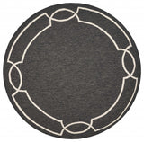 7' Round Onyx Round Indoor Outdoor Area Rug - Homeroots - Flyclothing LLC
