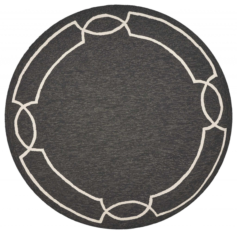 7' Round Onyx Round Indoor Outdoor Area Rug - Homeroots - Flyclothing LLC