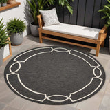7' Round Onyx Round Indoor Outdoor Area Rug - Homeroots - Flyclothing LLC