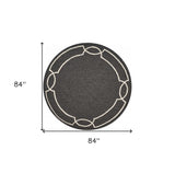 7' Round Onyx Round Indoor Outdoor Area Rug - Homeroots - Flyclothing LLC
