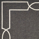 7' X 7' Black Geometric Hand Hooked Area Rug - Homeroots - Flyclothing LLC