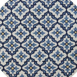 8' Round Ivory and Blue Moroccan Handmade Indoor Outdoor Area Rug - Homeroots - Flyclothing LLC
