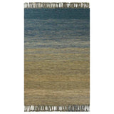 5' X 8' Blue and Ivory Wool Ombre Hand Woven Area Rug - Homeroots - Flyclothing LLC