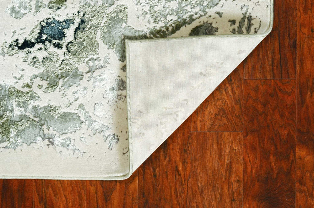 7' X 10' Silver Machine Woven Abstract Indoor Area Rug - Homeroots - Flyclothing LLC