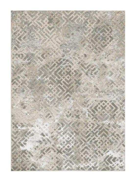 6' X 9' Polyester Sand Silver Area Rug - Homeroots - Flyclothing LLC