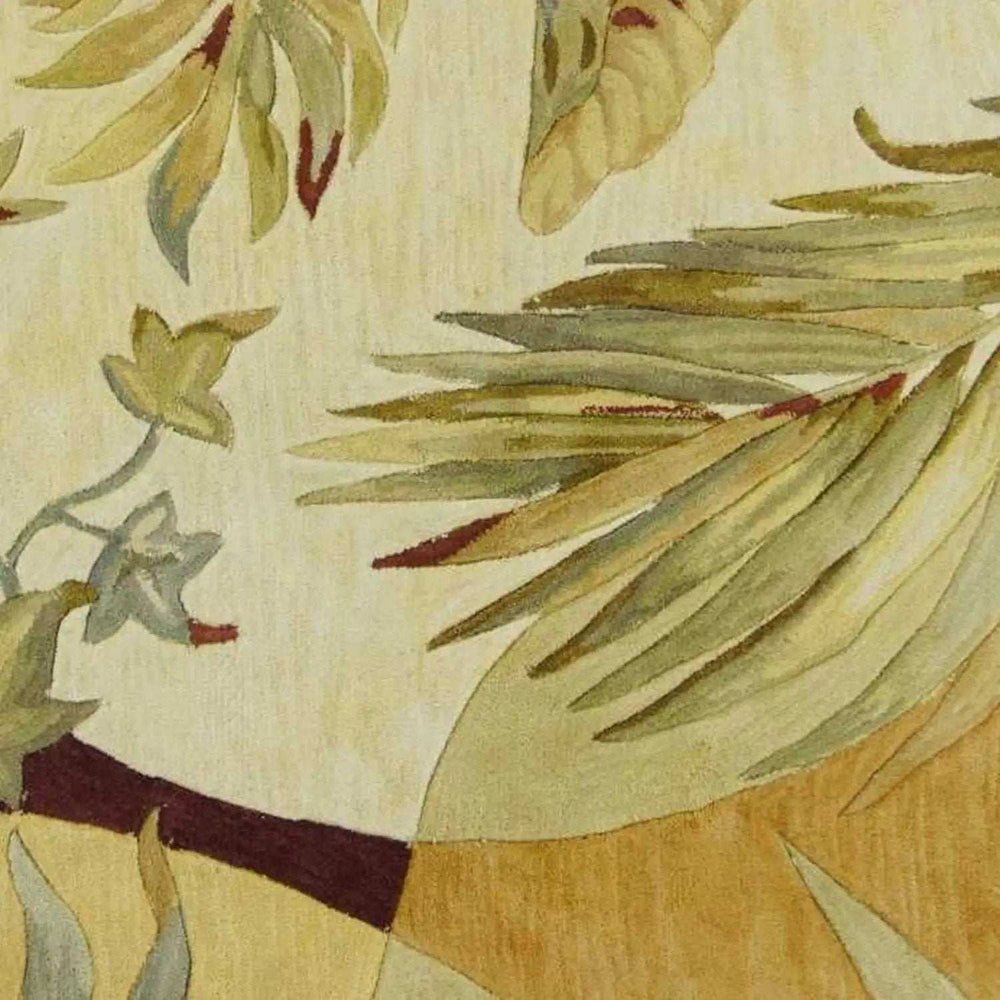 5' Round Wool Coral Or Ivory Area Rug - Homeroots - Flyclothing LLC