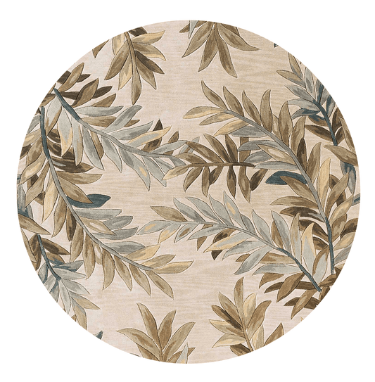 6' Ivory Round Wool Hand Tufted Area Rug - Homeroots - Flyclothing LLC