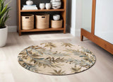 6' Ivory Round Wool Hand Tufted Area Rug - Homeroots - Flyclothing LLC