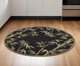 5' Black Round Wool Hand Tufted Area Rug - Homeroots - Flyclothing LLC