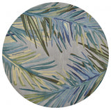 6' Blue and Gray Round Wool Hand Tufted Area Rug - Homeroots - Flyclothing LLC