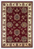 8' X 11' Red Ivory Machine Woven Floral Traditional Indoor Area Rug - Homeroots - Flyclothing LLC