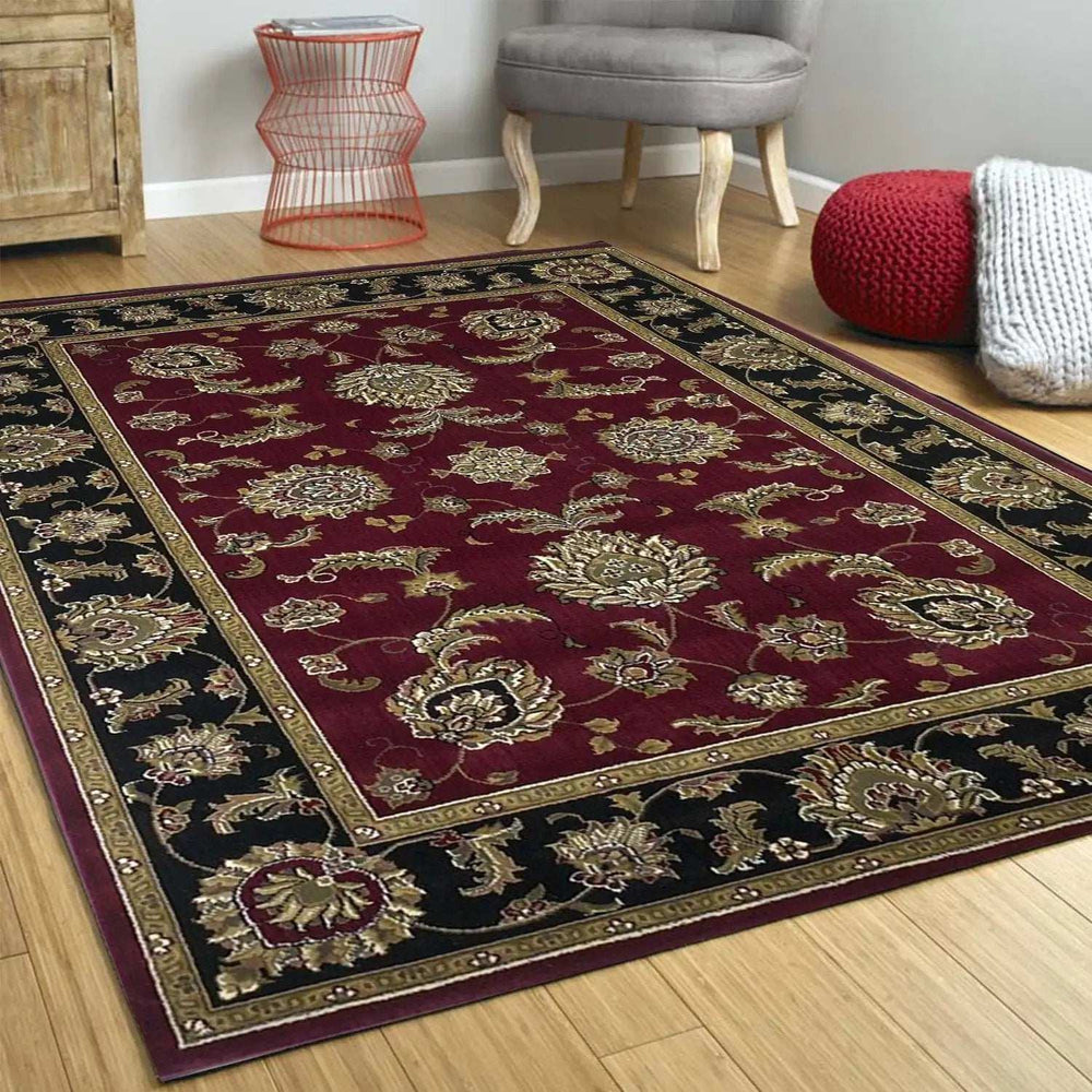 7' X 10' Polypropylene Red Or Black Area Rug - Homeroots - Flyclothing LLC