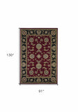 7' X 10' Polypropylene Red Or Black Area Rug - Homeroots - Flyclothing LLC